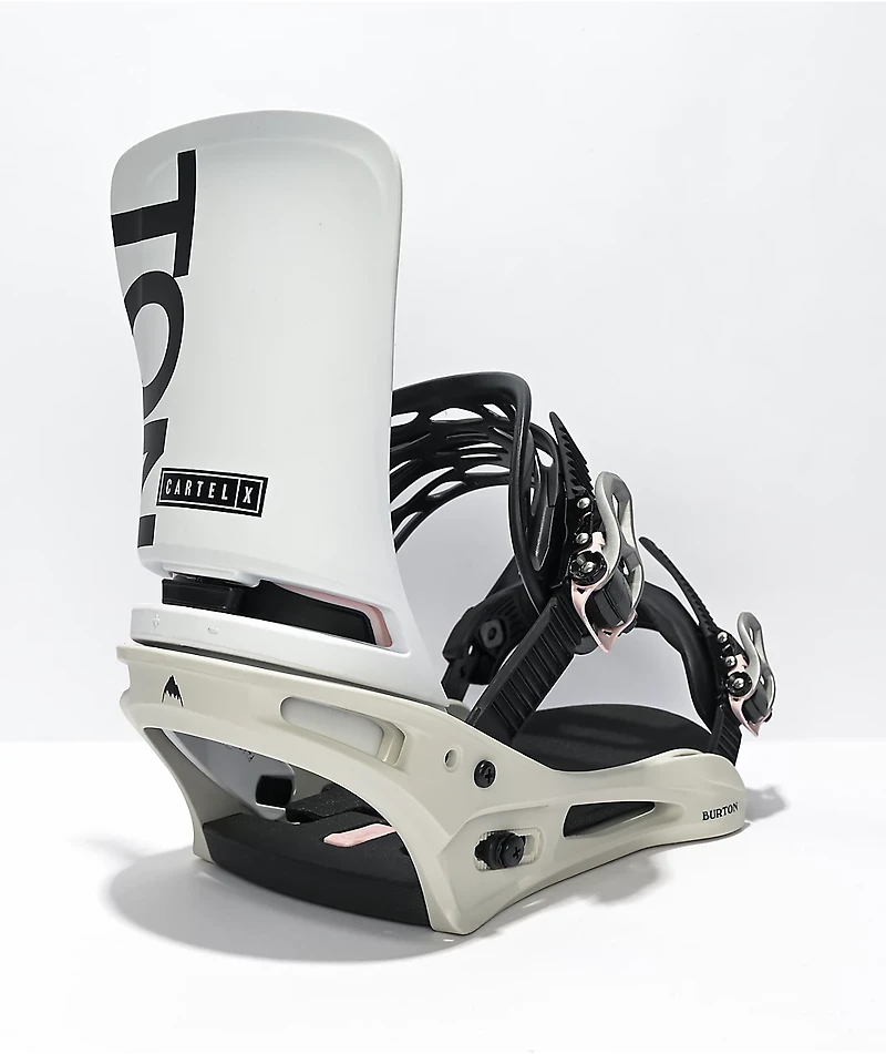Burton Cartel White Snowboard Bindings 2022