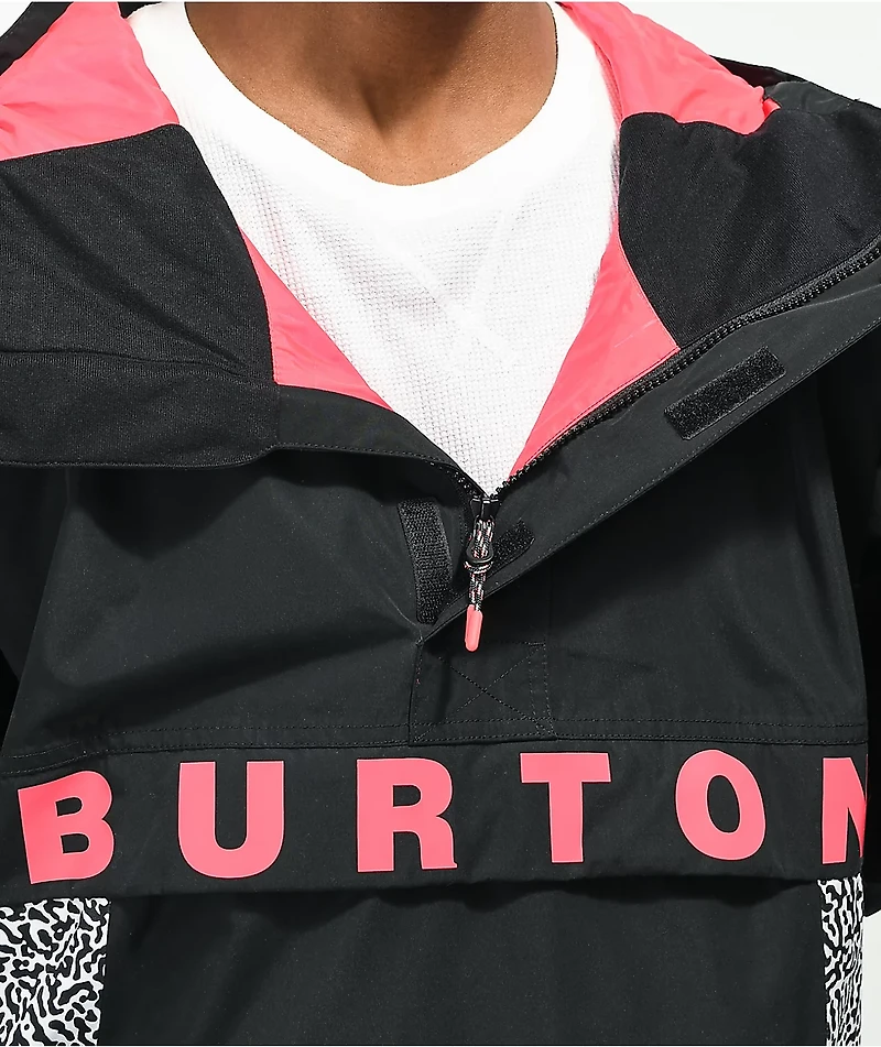 Burton Frostner Black & White 10K Anorak Snowboard Jacket