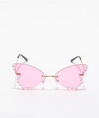 Butterfly Jewel Pink Sunglasses