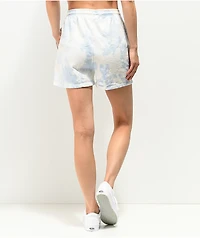 By Samii Ryan Angel Butterfly Blue & White Tie Dye Sweat Shorts