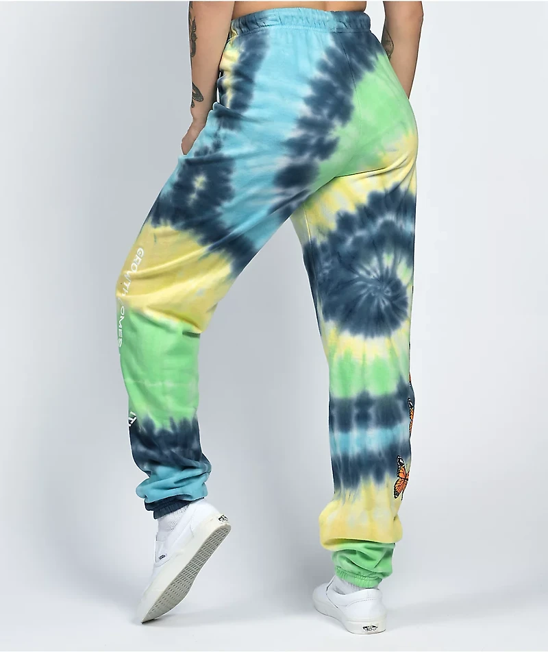 By Samii Ryan Growth Blue & Green Tie Dye Jogger Sweatpants