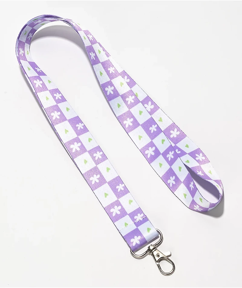 By Samii Ryan The Best Pattern Purple & White Lanyard