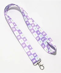 By Samii Ryan The Best Pattern Purple & White Lanyard