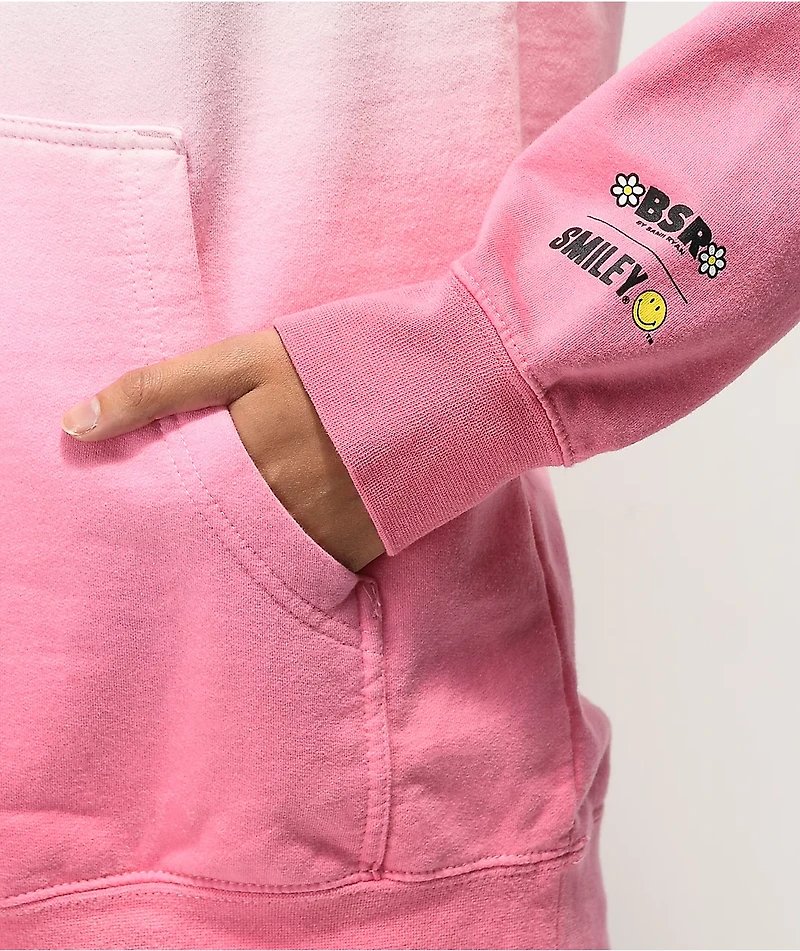 By Samii Ryan x Smiley Kind People Pink Dip Dye Hoodie