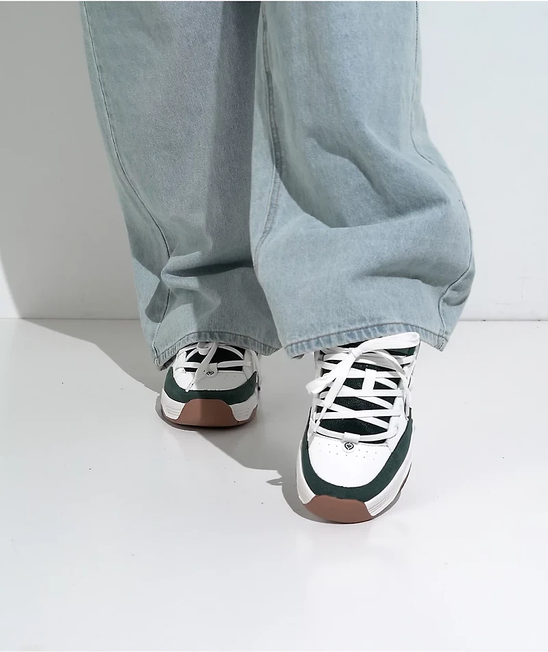 C1RCA CX201R White & Green Skate Shoes