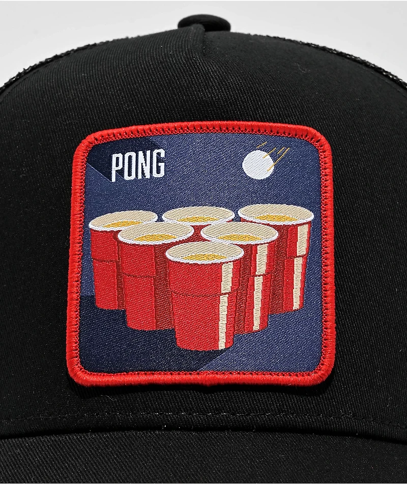 CAPSLAB Pong Black Trucker Hat