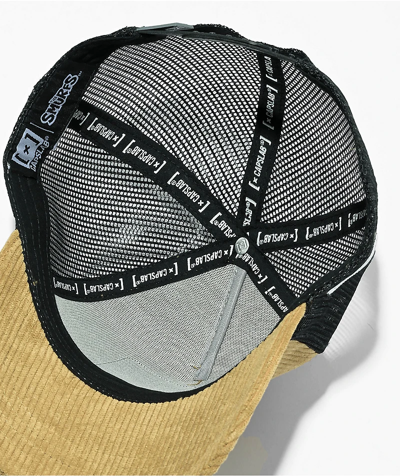 CAPSLAB x Smurfs Handy Brown Corduro Trucker Hat