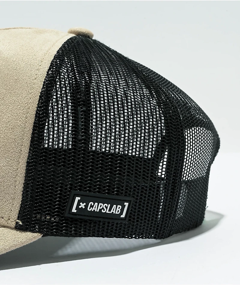 CAPSLAB x Smurfs Pizza Brown Trucker Hat