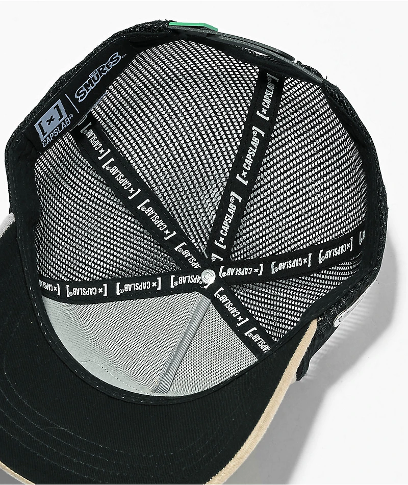 CAPSLAB x Smurfs Pizza Brown Trucker Hat