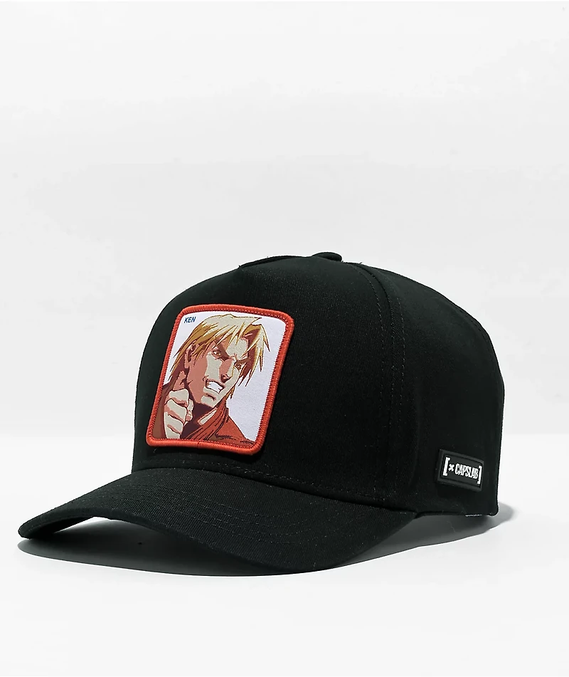 CAPSLAB x Street Fighter Ken Black Snapback Hat