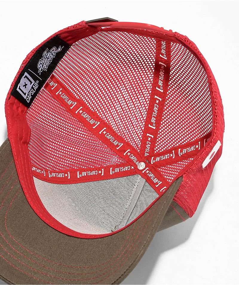 CAPSLAB x Street Fighter Ryu Red Trucker Hat
