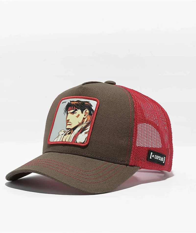 CAPSLAB x Street Fighter Ryu Red Trucker Hat