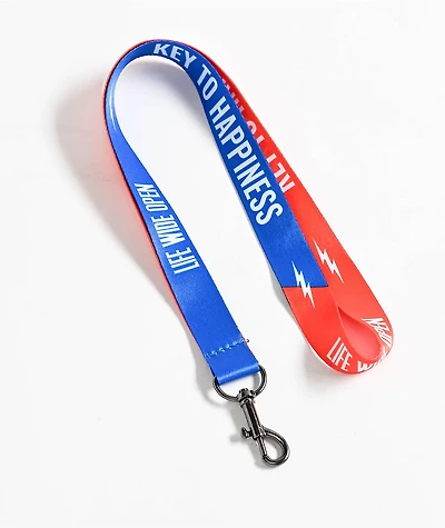CBoysTV Key To Happiness Red & Blue Lanyard