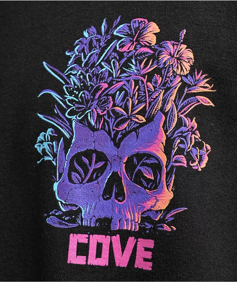 COVE Surf Skull Planter Black T-Shirt