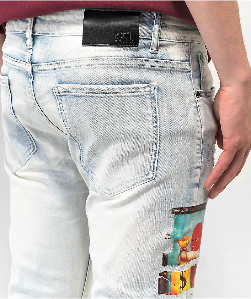 CPTL Heavens Heist Light Blue Denim Jeans