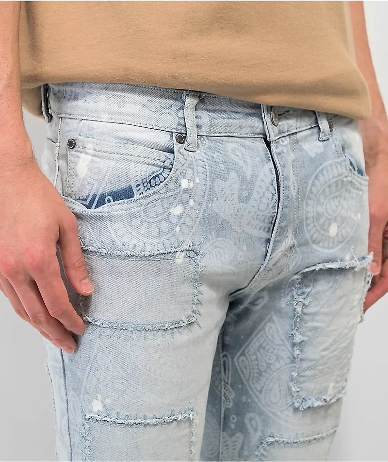 CPTL Money Bag Paisley Light Blue Denim Jeans
