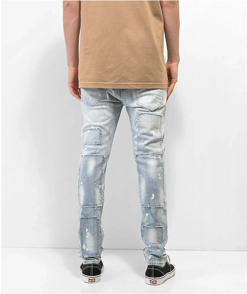 CPTL Money Bag Paisley Light Blue Denim Jeans