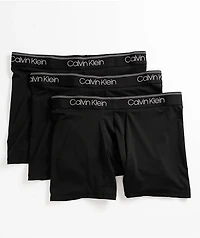 Calvin Klein Microfiber Stretch Black 3-Pack Boxer Briefs