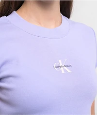 Calvin Klein Monogram Lavender Crop T-Shirt