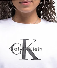 Calvin Klein Monologo White Crewneck Sweatshirt
