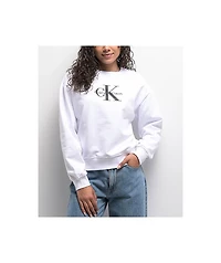 Calvin Klein Monologo White Crewneck Sweatshirt