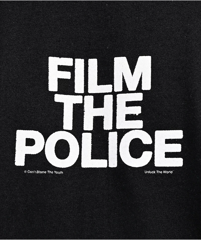 Can't Blame The Youth Film Police Black T-Shirt