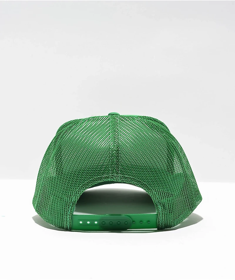 Can't Blame The Youth Smile Face Green Trucker Hat