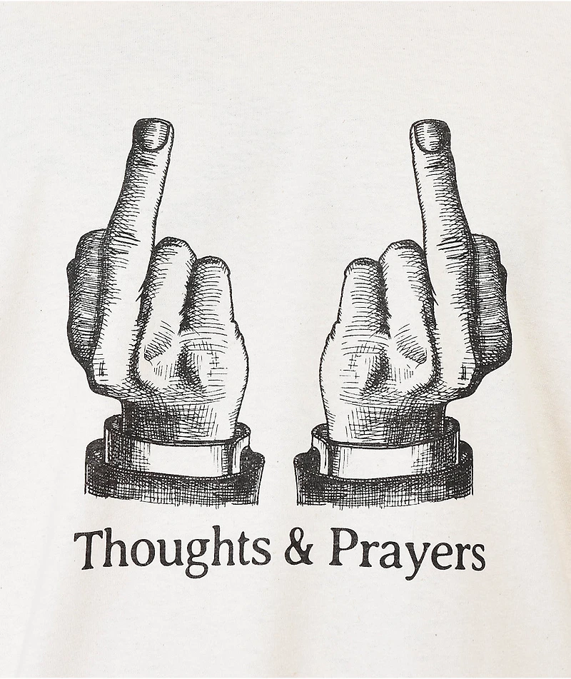Can't Blame The Youth Thoughts & Prayers Natural T-Shirt