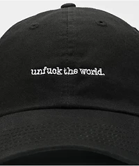 Can't Blame The Youth Unfuck World Black Strapback Hat