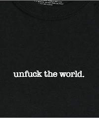 Can't Blame The Youth Unfuck World Black T-Shirt