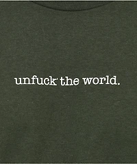 Can't Blame The Youth Unfuck World Forest Green T-Shirt
