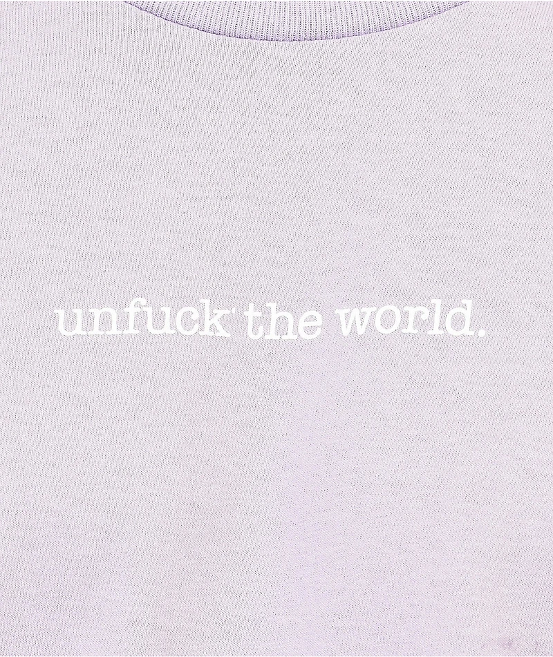 Can't Blame The Youth Unfuck World Lavender T-Shirt