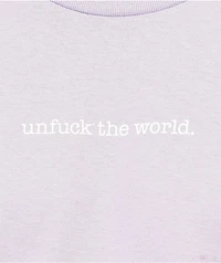Can't Blame The Youth Unfuck World Lavender T-Shirt