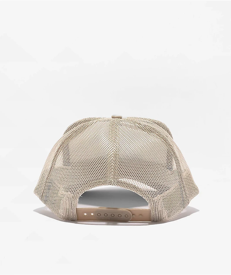 Can't Blame The Youth Unfuck The World Tan Trucker Hat