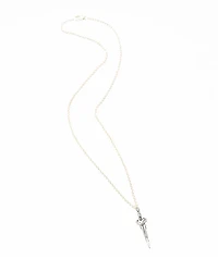 Candy Corpse Dagger 18" Silver Necklace