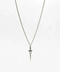 Candy Corpse Dagger 18" Silver Necklace