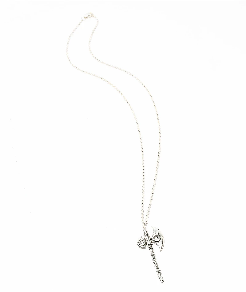 Candy Corpse Love Axe 18" Silver Necklace