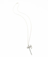 Candy Corpse Love Axe 18" Silver Necklace