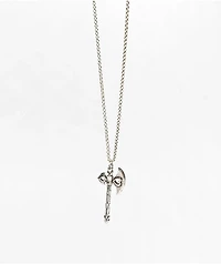 Candy Corpse Love Axe 18" Silver Necklace