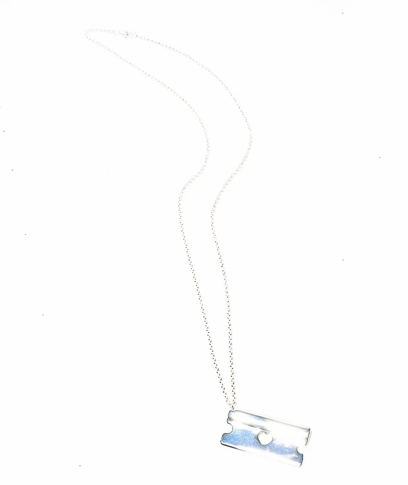 Candy Corpse Razor Blade 18" Silver Necklace