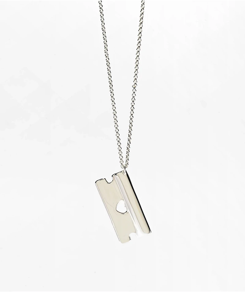 Candy Corpse Razor Blade 18" Silver Necklace