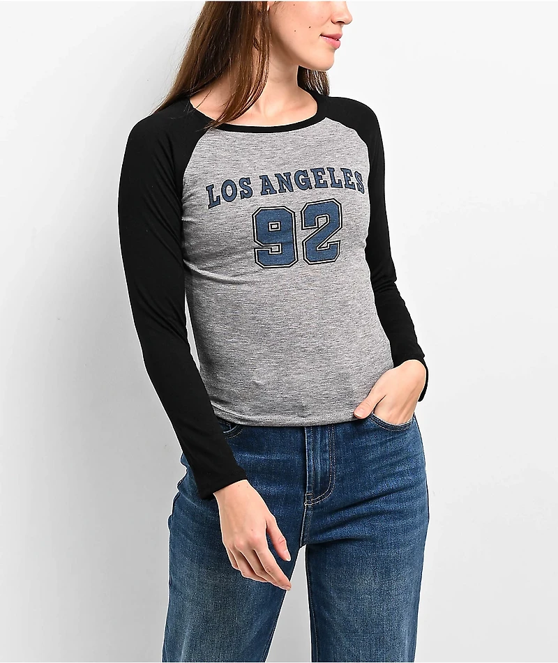 Capella Raglan Black & Grey Long Sleeve T-Shirt