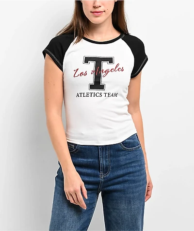 Capella Raglan White & Black T-Shirt