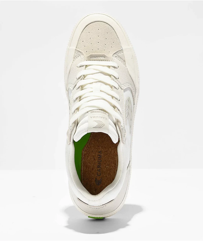 Cariuma Vallely Pro White & Tan Skate Shoes