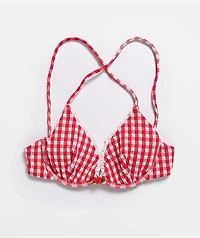 Carmen Red Gingham Underwire Bikini Top