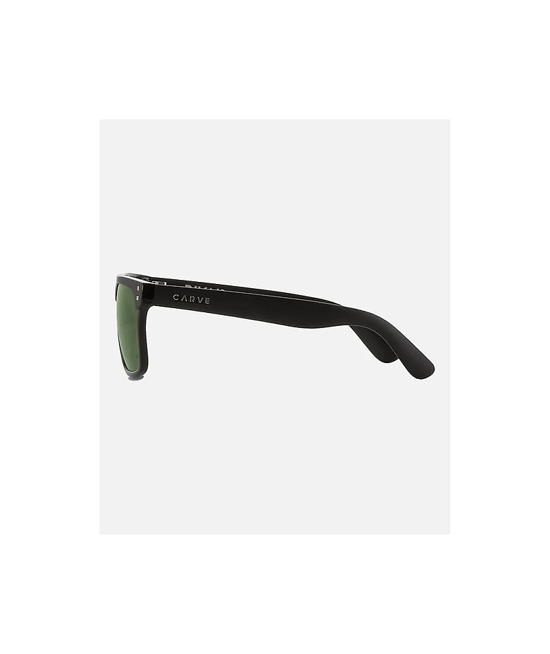 Carve Rivals Matte Black & Green Polarized Sunglasses