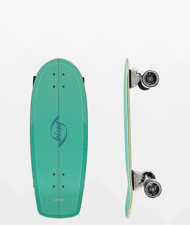 Carver Surfskate Bing Puck CX 27.5 – Planche Courte 10 Pouces De Large, Empattement 15.25, Trucks Brute, Roues 70mm Concave Smoke 78A – Idéal Pour Virages Serrés Et Surf Sensation