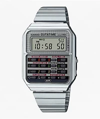 Casio  x Back To The Future CA500WEBF-1A Vintage Silver Digital Calculator Watch