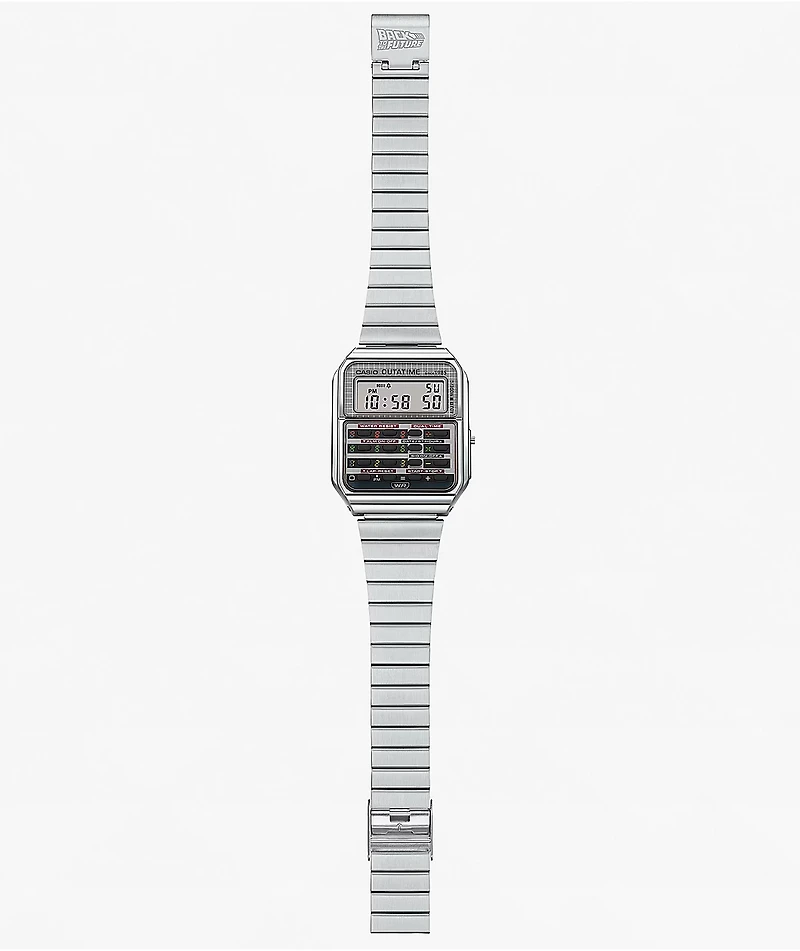 Casio  x Back To The Future CA500WEBF-1A Vintage Silver Digital Calculator Watch