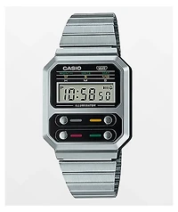Casio A100WE-1AVT Vintage Revival Silver & Black Watch
